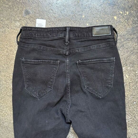 Hollister Black Curvy Ultra High Rise Super Skinny Classic Stretch Jeans Sz 1R - Picture 13 of 13